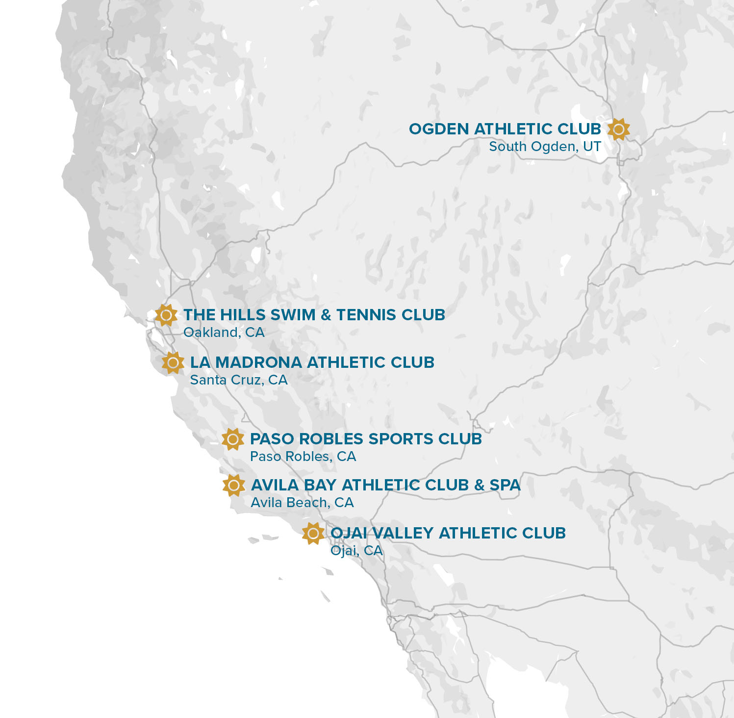map of the clubs